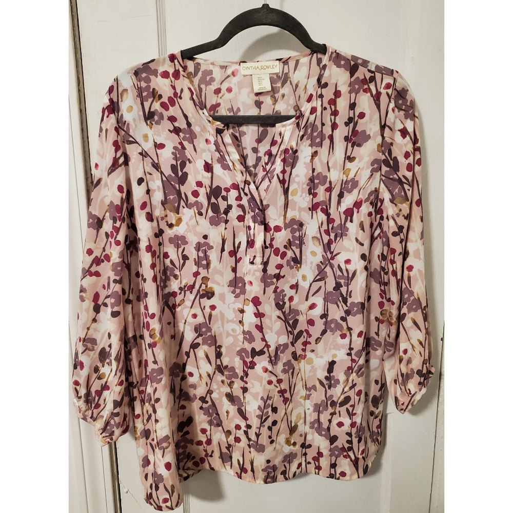 Pink Floral Blouse